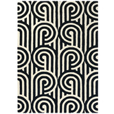Florence Broadhurst Black Turnabouts Hand-Tufted Wool Rug