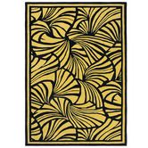 Florence Broadhurst Gold Japanese Floral Hand-Tufted Wool Rug