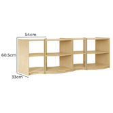 My Zen Home Jooyes Kids' Open Back Curved Shelving Units