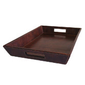 Kundra Dark Leather Angled Tray