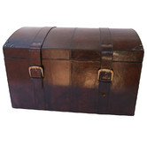 Kundra Dark Leather Treasure Chest