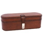 Kundra Tan Leather Travel Jewellery Box