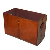 Kundra Tan Leather Rectangular Magazine Storage