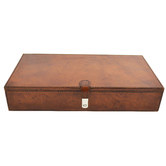 Kundra Tan Leather Jewellery Box