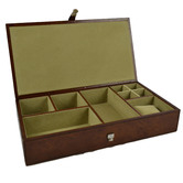 Kundra Tan Leather Jewellery Box