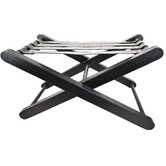 Kundra Black Leather Luggage Rack