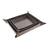 Kundra Genuine Leather Rectangular Coin Trays