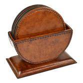 Kundra Genuine Leather Round Coasters