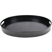 Kundra Oval Leather Tray