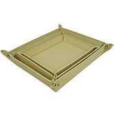 Kundra Rectangular Leather Nesting Trays