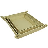 Kundra Rectangular Leather Nesting Trays