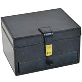 Kundra Blue Leather Jewellery Box