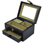 Kundra Blue Leather Jewellery Box