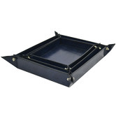 Kundra 3 Piece Blue Etsy Leather Coin Tray Set