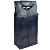 Kundra Blue Novellino Leather Double Wine Carrier