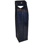 Kundra Blue Novellino Leather Single Wine Carrier