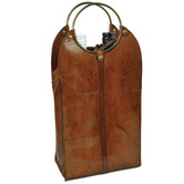 Kundra Mondavi Leather Double Wine Holder