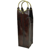 Kundra Mondavi Leather Single Wine Carrier