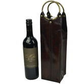 Kundra Mondavi Leather Single Wine Carrier