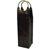 Kundra Mondavi Leather Single Wine Carrier