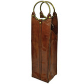 Kundra Mondavi Leather Single Wine Carrier