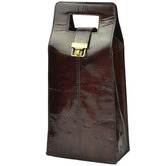 Kundra Musigny Leather Double Wine Carrier