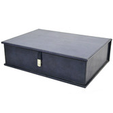 Kundra Blue Pancho Leather Document Box