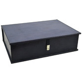 Kundra Blue Pancho Leather Document Box