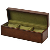 Kundra Blancpain 3 Slot Leather Watch Box