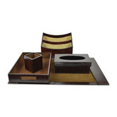 Kundra 5 Piece Renzo Leather Desktop Set