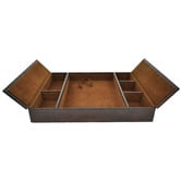Kundra Dark Brown Renzo Leather Desktop Organiser
