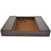 Kundra Dark Brown Renzo Leather Desktop Organiser