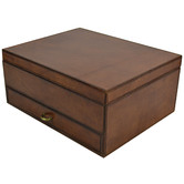Kundra Chaumet 10 Slot Leather Watch Holder &amp; Jewellery Drawer