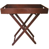Kundra Tan Mivar Leather Butler's Tray Table