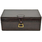 Kundra Medium Leather Box with Stirrup