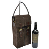 Kundra Toshka Leather Double Wine Bottle Holder