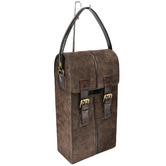 Kundra Toshka Leather Double Wine Bottle Holder