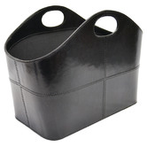 Kundra Leather Magazine Basket