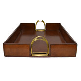 Kundra Buffalo Leather Tray with Stirrup