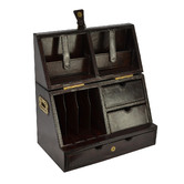 Kundra Dark Leather Stationery Box