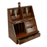 Kundra Tan Leather Stationery Box