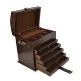 Kundra Dark Leather 6 Rack Jewellery Box