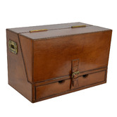 Kundra Tan Leather Stationery Box