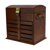 Kundra Tan Leather 6 Rack Jewellery Box