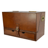 Kundra Tan Leather Stationery Box