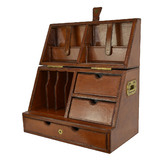 Kundra Tan Leather Stationery Box