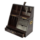 Kundra Dark Leather Stationery Box