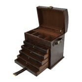 Kundra Dark Leather 6 Rack Jewellery Box