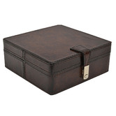 Kundra Dark Leather Square Box