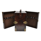 Kundra Dark Leather 6 Bottle Wine Holder